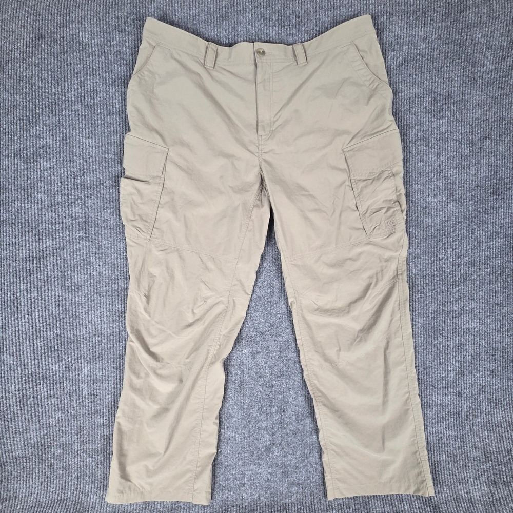 REI Mens Cargo Pants Khaki Nylon Polyester Relaxed‎ Fit Size XXL 32L